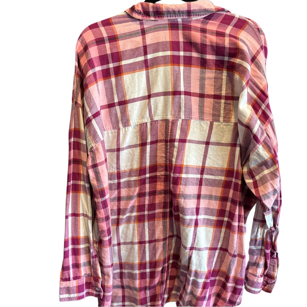 Flannel Button Up Old Navy includes COLOR OF 2024 Peachy Salmon